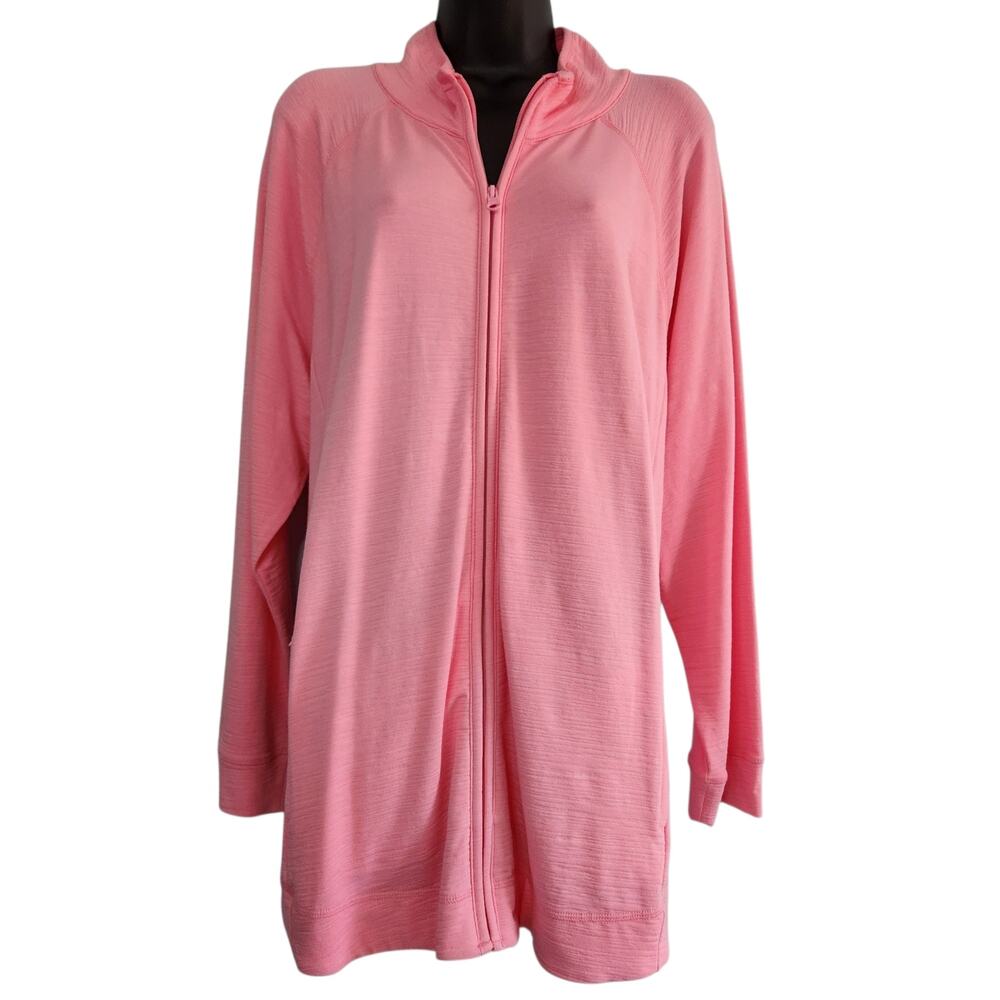 T by Talbots pink sweatshirt lightweight UPF 50+ size 2X